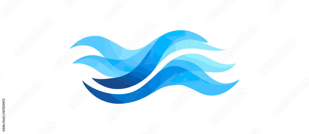 Obraz premium Abstract blue wave design background