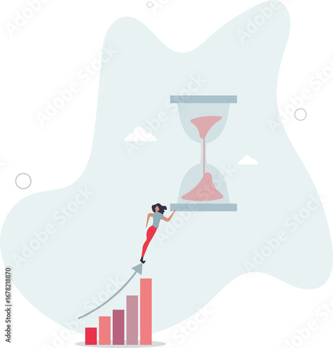Time value of money, long term investment, business growth or success growing business, make profit or investment gain concept.life and employment of people.