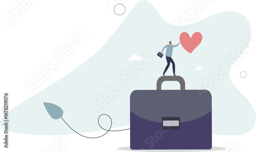Work passion to motivate and inspire employee to achieve career success, love your job or happy and enjoy working dream job concept.life and employment of people.