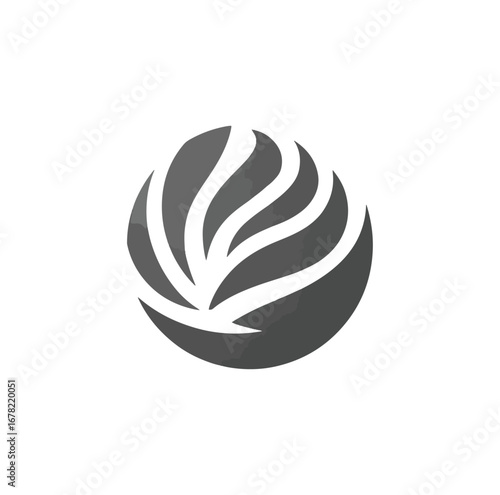Abstract gray circle design element