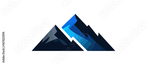 Abstract mountain peaks graphic design