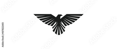 Bird silhouette design black eagle graphic