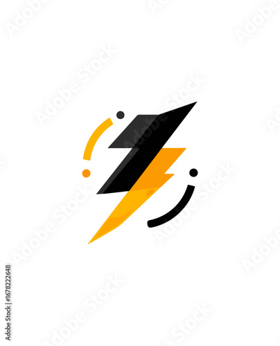 Abstract lightning bolt graphic design