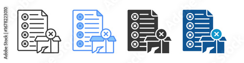 Rejected Icon Set Multiple Style Collection