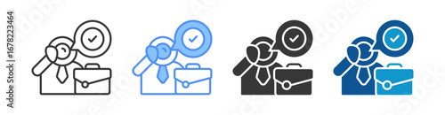 Job Icon Set Multiple Style Collection