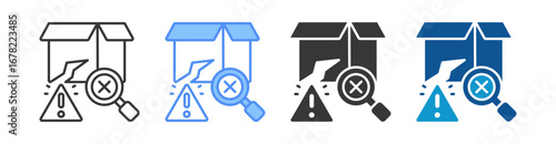 Defect Icon Set Multiple Style Collection