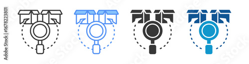 Analysis Icon Set Multiple Style Collection
