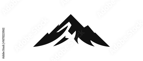 Mountain silhouette graphic design element