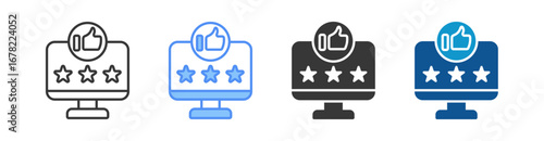 Review Icon Set Multiple Style Collection