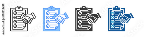 Agreement Icon Set Multiple Style Collection