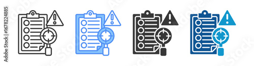 Inspection Icon Set Multiple Style Collection