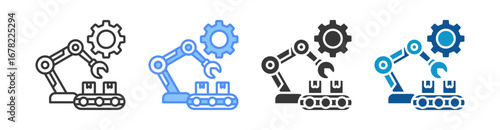 Industry 4 Icon Set Multiple Style Collection