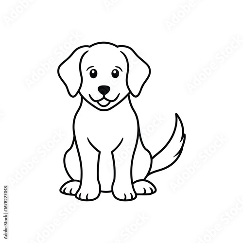 Wallpaper Mural Dog line art vector, Animal dog, cute dog, babay dog Torontodigital.ca