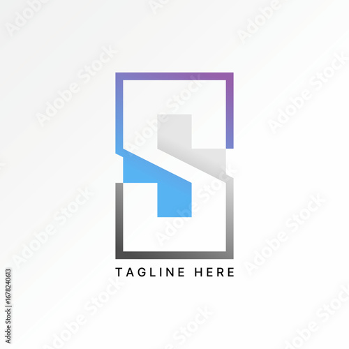 Logo design graphic concept creative premium vector stock image top sell initial S font with plus health care on negative space foundation consulting