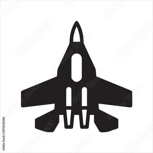 vector illustration of a silhouette of a plane