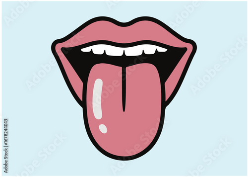 Tongue icon, tongue vector