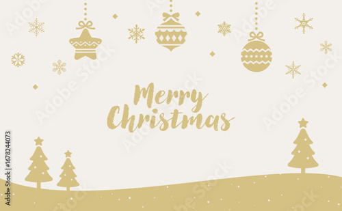 クリスマスカードのシンプルイラスト1