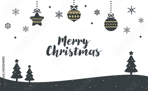 クリスマスカードのシンプルイラスト3