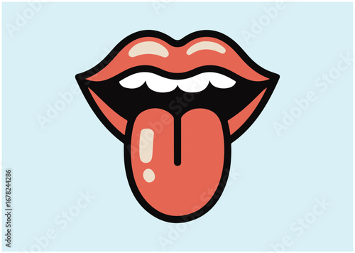 Tongue icon, tongue vector