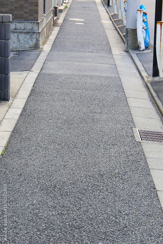 Obraz premium Sidewalk along the street in Japan.