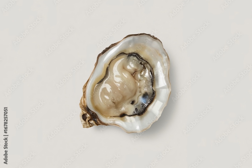 Naklejka premium Studio shot of fresh oyster on white