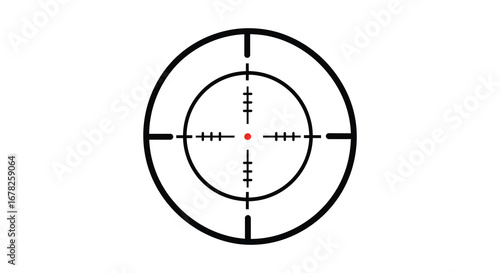 Simple Red Dot Sight Reticle Target Graphic