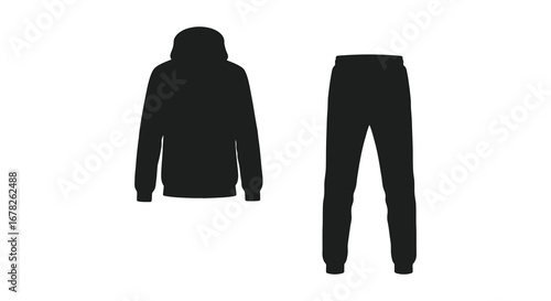 Black Hoodie and Jogger Sweatsuit Set