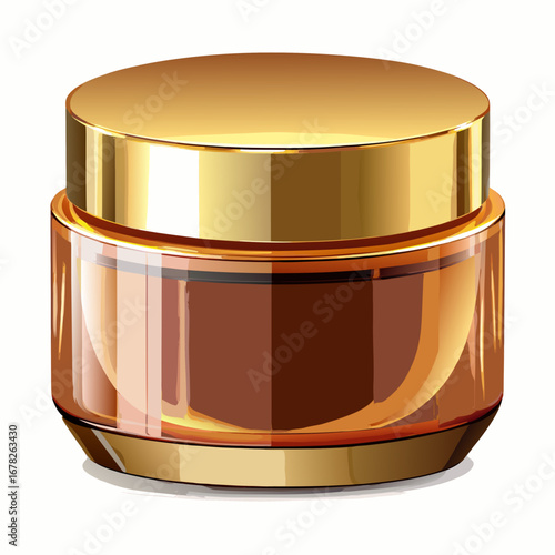 vector illustration of a cream jar