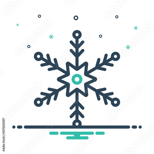 Mix icon for snowflake