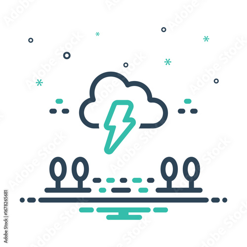 Mix icon for thunderstorm