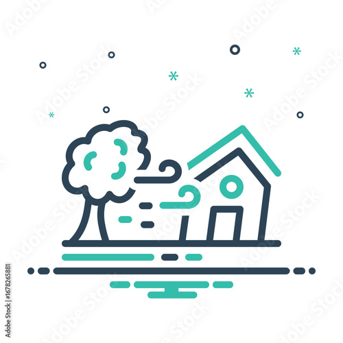 Mix icon for typhoon