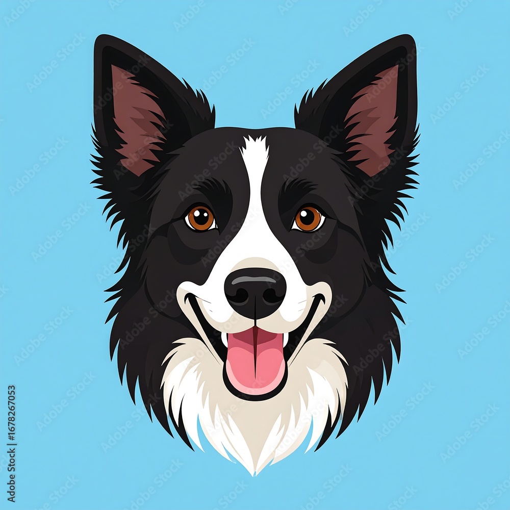 Fototapeta premium Dog Portrait - Cartoon Style