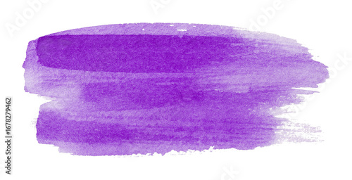 purple watercolor background. Artistic hand paint. Isolated on transparent background.