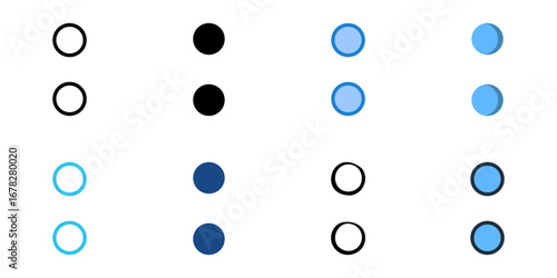Division sign icon set multiple style collection 
