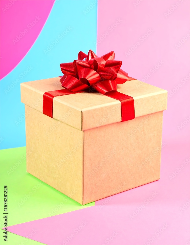 Obraz premium Gift Box on Colorful Background