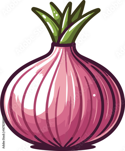 onion flat icon vector illustration