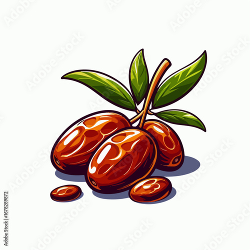 vector illustration of date fruit