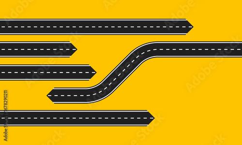 many arrows group in one direction and one arrow with different way, business innovations or new strategy vector concept, think differently template