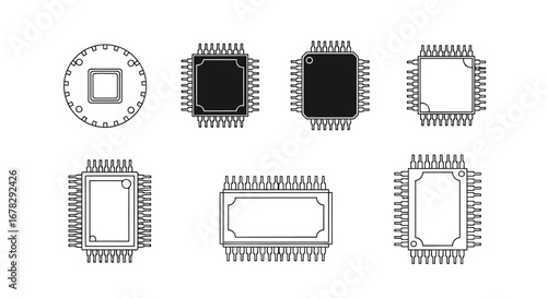 Collection of various integrated circuit chips