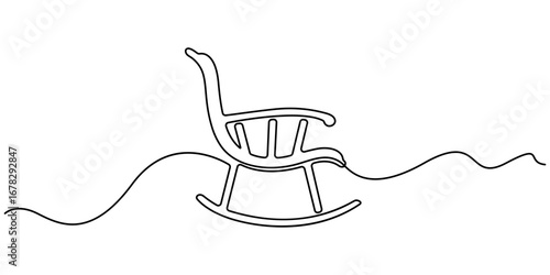 Continuous one line drawing of an office chair. Single line drawing of an executive chair, Continuous line style. Office chair one continuous line drawing vector illustration. Pro vector.