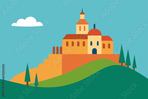 monastery on a hill