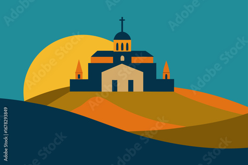 monastery on a hill