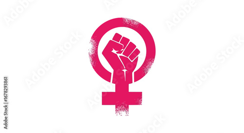 Feminist symbol with raised fist