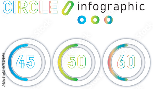 Circle  Infographic Template Dessign