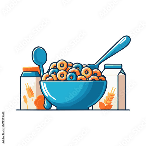 cereal illustration design