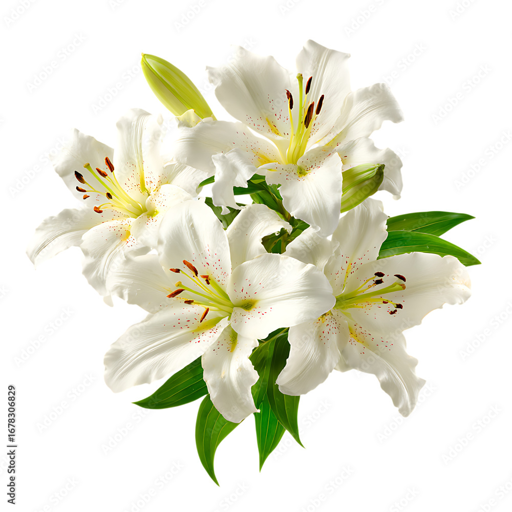 Fototapeta premium White Lily flower png
