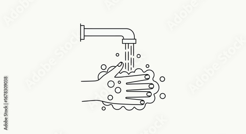 Hand washing with soap and water