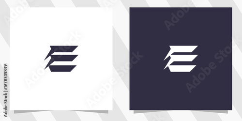 letter e logo design vector