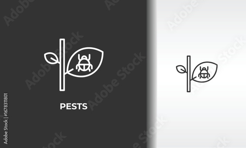 Pests Vector, Icon Or Logo Sign Isolated Symbol Illustration
