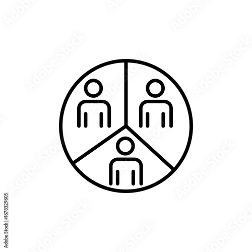 People segmentation vector logo simple illustration for web and app..eps